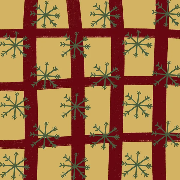 Oro Rejilla Nieve Fondo Navidad Fondo Pantalla Textura — Foto de Stock