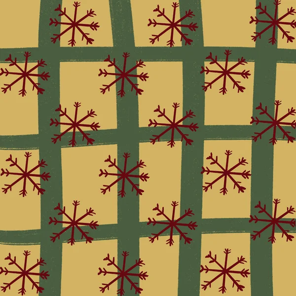 Goud Raster Sneeuw Kerst Achtergrond Behang Textuur — Stockfoto