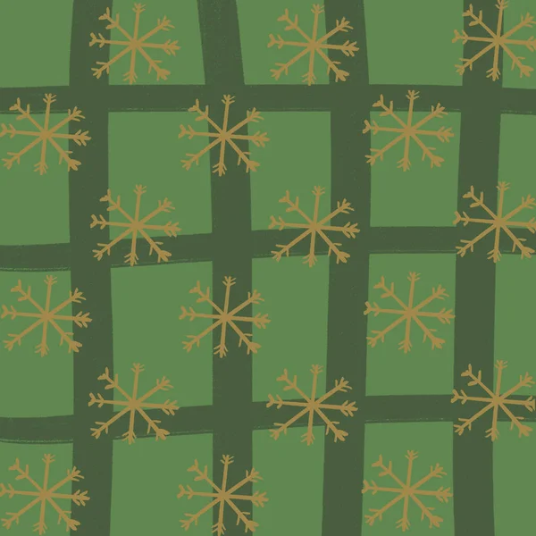 Verde Rejilla Nieve Fondo Navidad Fondo Pantalla Textura — Foto de Stock