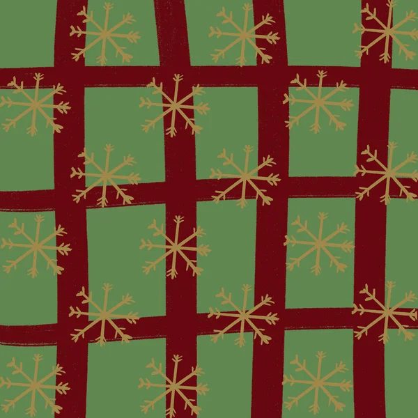 Groen Raster Sneeuw Kerst Achtergrond Behang Textuur — Stockfoto