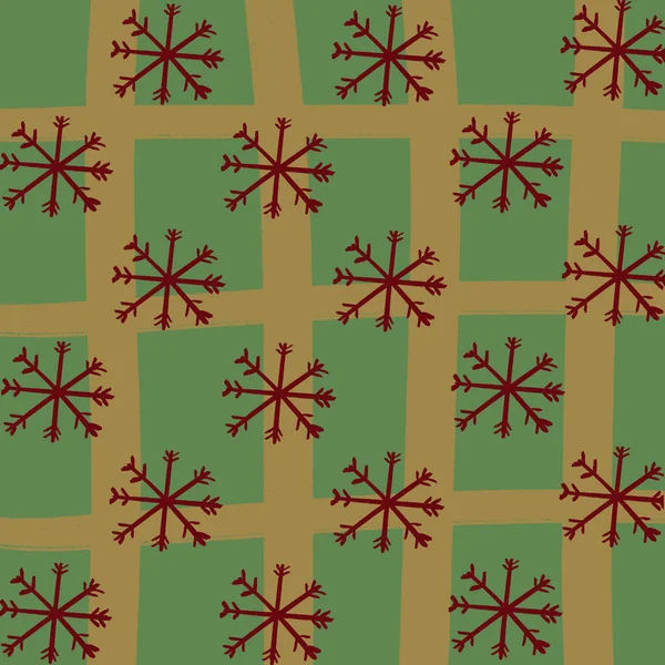 Verde Rejilla Nieve Fondo Navidad Fondo Pantalla Textura —  Fotos de Stock