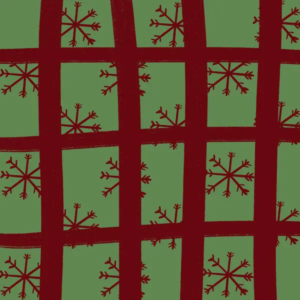 Vert Grille Neige Fond Écran Noël Texture — Photo