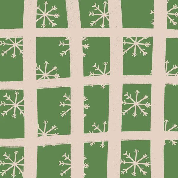 Verde Rejilla Nieve Fondo Navidad Fondo Pantalla Textura — Foto de Stock