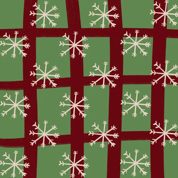 Green Grid Snow Christmas Background Wallpaper Texture — Stock Photo, Image
