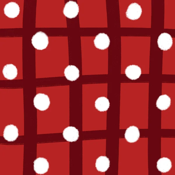 Red Grid Dot Set Natal Fundo Papel Parede Textura — Fotografia de Stock