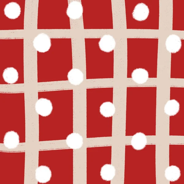 Red Grid Dot Set Fundo Natal Textura Papel Parede — Fotografia de Stock