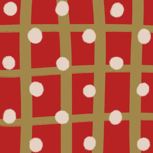 Набір Точок Червоної Сітки Різдвяних Фонових Шпалер Текстури — стокове фото