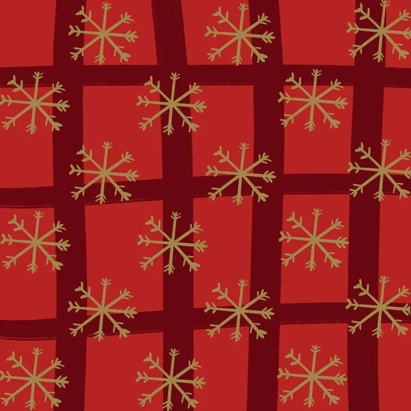 Красная Сетка Снег Рождественские Обои Текстура — стоковое фото
