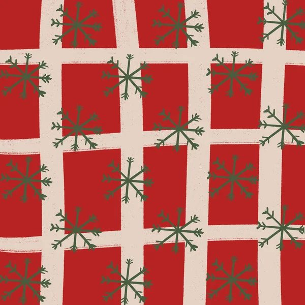 Czerwony Siatka Śnieg Boże Narodzenie Tło Tapety Tekstura — Zdjęcie stockowe