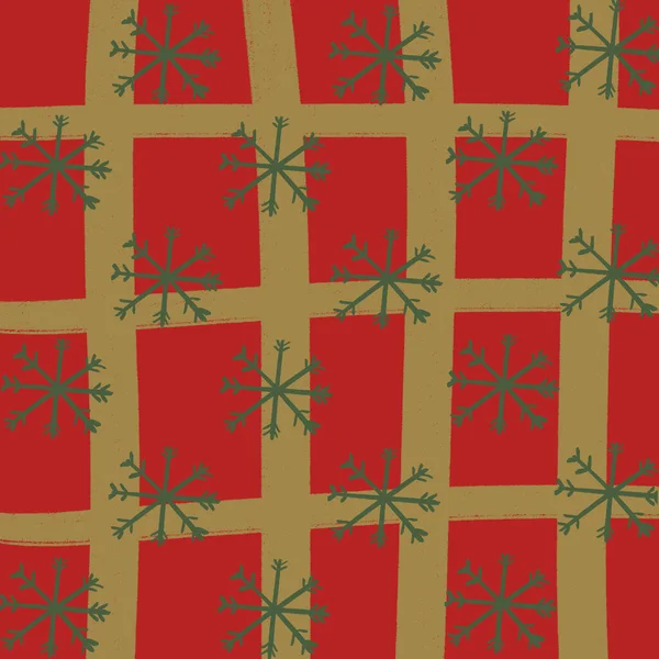 Червона Сітка Сніг Різдвяний Фон Текстури Шпалер — стокове фото