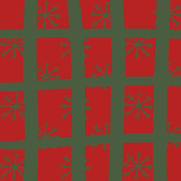 レッドグリッド雪2 8クリスマスの背景壁紙テクスチャ — ストック写真