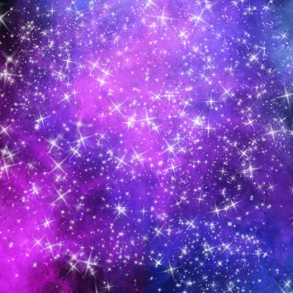 銀河宇宙星雲背景イラスト壁紙テクスチャ3 4つ星 — ストック写真