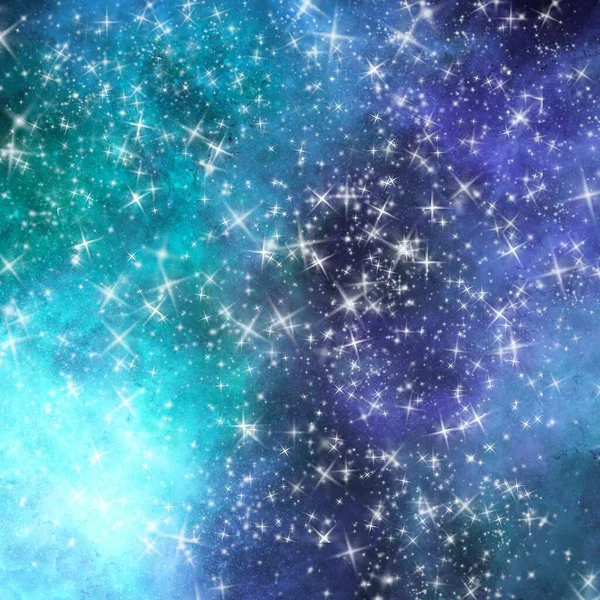 ギャラクシースペース星雲背景イラスト壁紙テクスチャ5 4つ星 — ストック写真