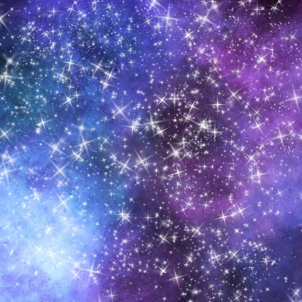 銀河宇宙星雲背景イラスト壁紙テクスチャ5つ星 — ストック写真