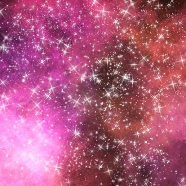 銀河宇宙星雲背景イラスト壁紙テクスチャ5 7つ星 — ストック写真