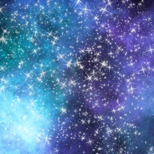 ギャラクシースペース星雲背景イラスト壁紙テクスチャ5 10スター — ストック写真