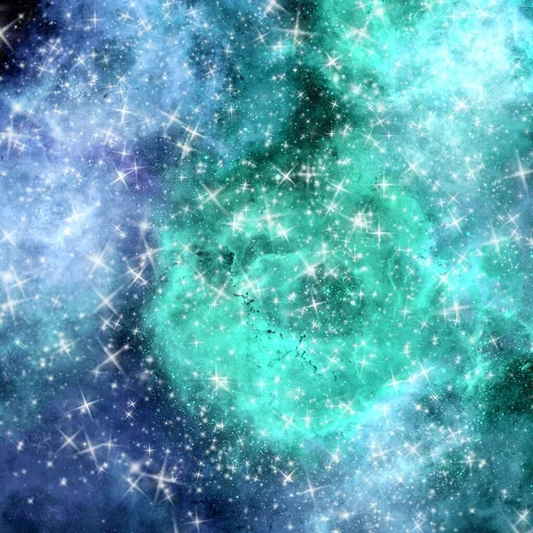 銀河宇宙星雲背景イラスト壁紙テクスチャ7 2つ星 — ストック写真