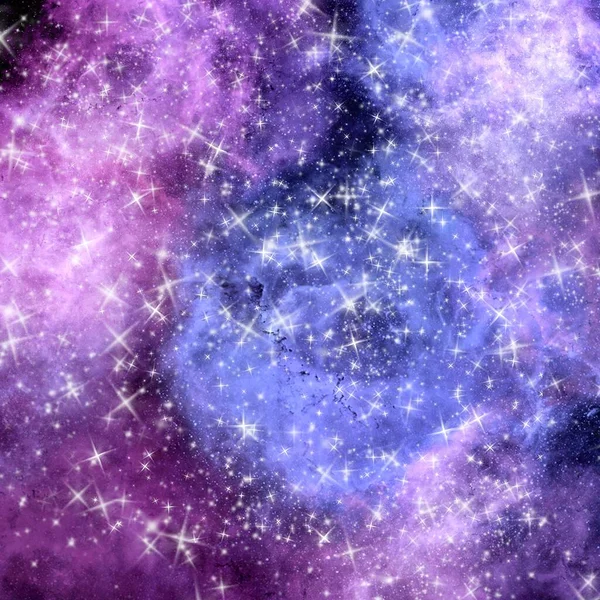 銀河宇宙星雲背景イラスト壁紙テクスチャ7 3つ星 — ストック写真