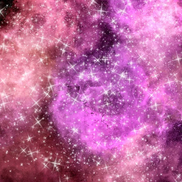 銀河宇宙星雲背景イラスト壁紙テクスチャ7 5つ星 — ストック写真