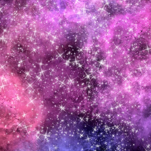 銀河宇宙星雲背景イラスト壁紙テクスチャ8 4つ星 — ストック写真