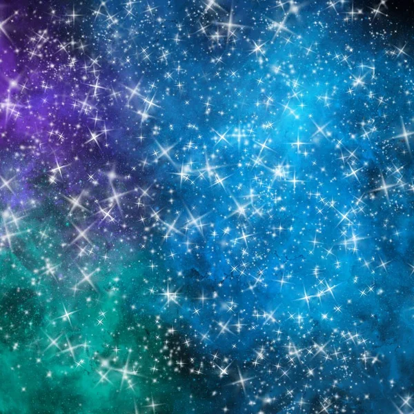 銀河宇宙星雲背景イラスト壁紙テクスチャ9 4つ星 — ストック写真