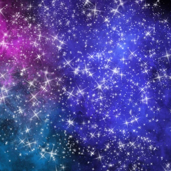 Galáxia Espaço Nebulosa Fundo Ilustração Papel Parede Textura Estrelas — Fotografia de Stock