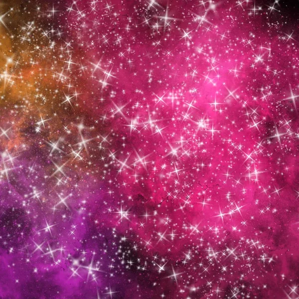 銀河宇宙星雲背景イラスト壁紙テクスチャ9 7つ星 — ストック写真