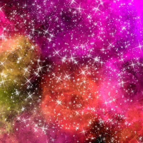 銀河宇宙星雲背景イラスト壁紙テクスチャ10 5つ星 — ストック写真