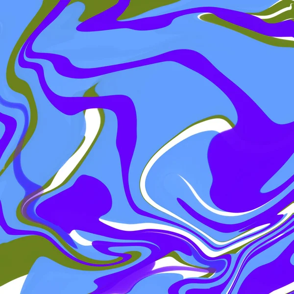 Blå Marmor Flytande Sammanfattning Bakgrund Illustration Tapet Textur — Stockfoto