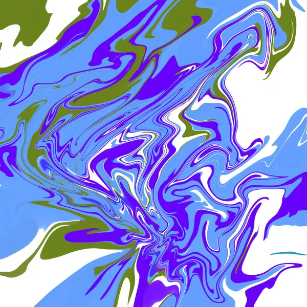 Blauw Marmer Vloeistof Abstract Achtergrond Illustratie Behang Textuur — Stockfoto
