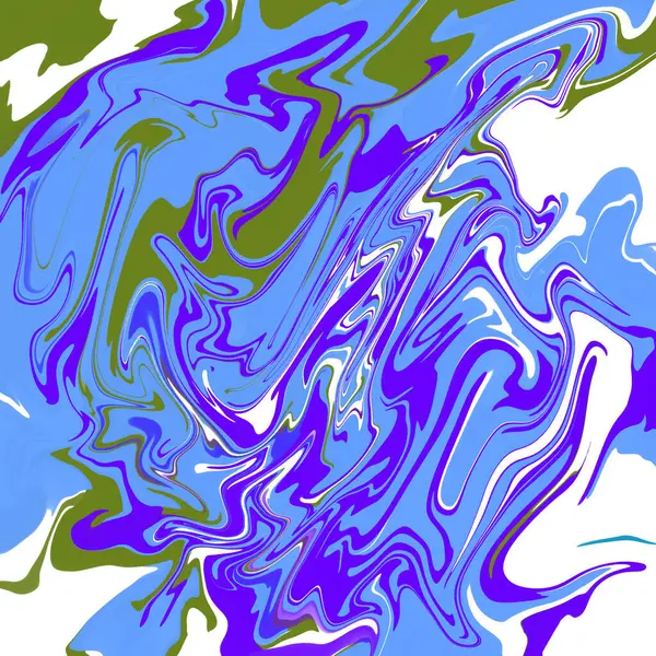 Bleu Marbre Liquide Résumé Fond Illustration Fond Écran Texture — Photo