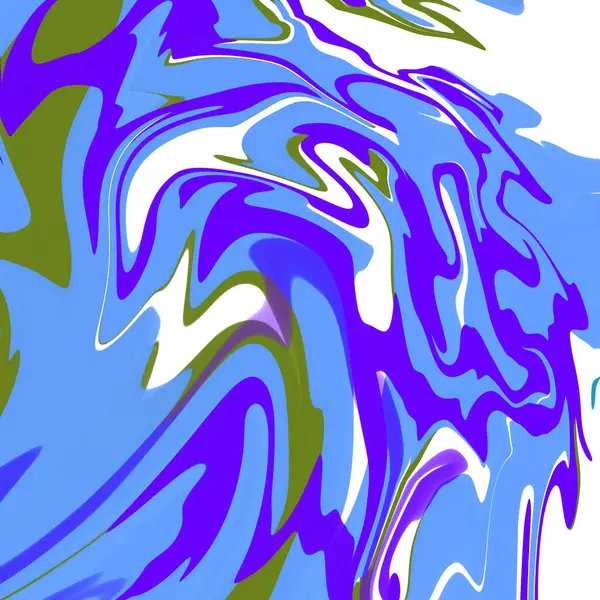 Blauw Marmer Vloeistof Abstract Achtergrond Illustratie Behang Textuur — Stockfoto