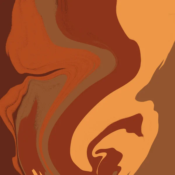 Halloween Liquid Swirl Fondo Ilustración Papel Pintado Textura Marrón Naranja — Foto de Stock