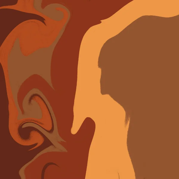 Halloween Liquid Swirl Fondo Ilustración Papel Pintado Textura Marrón Naranja —  Fotos de Stock