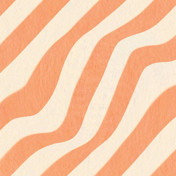 줄무늬 Orange Liquid Groovy Background Illustration Wallpaper Texture — 스톡 사진