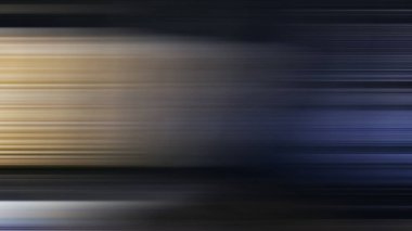 Sarı ve mavi bir otobüsün bulanık görüntüsü