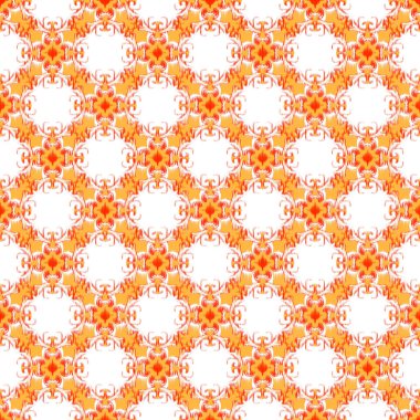 Kırmızı turuncu, pürüzsüz desen, nakış stili, soyut arka plan, kumaş pürüzsüz desen, nakış.