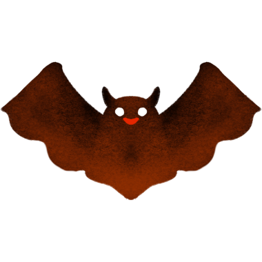 Kalp şeklinde ağız, tatlı gözler, korkunç yarasa resimleri.