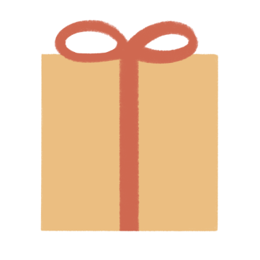 Kırmızı Kurdele Hediye Kutusu Noel İllüstrasyonu