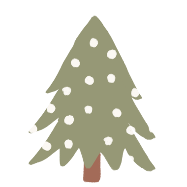 Noel ağacı olan şirin bir ağaç