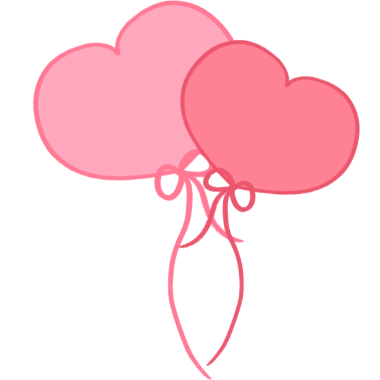 kalp balonu çizimi beyaz arkaplanda izole edildi