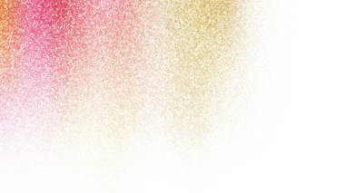 Beyaz arka planda izole edilmiş altın rengi parıltı dokusu. Altın rengi patlama. Kutlama patlaması. Konfetilerin altın tozu patlaması. 10 saniye...