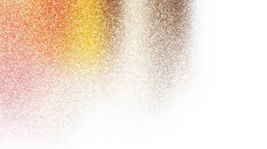 Beyaz kağıt ve altın yaldızlı altın rengi arka plan. Noel tebrik kartı tasarımı. Yeni yıl arkaplanı altın konfetili, parıltılı desenli