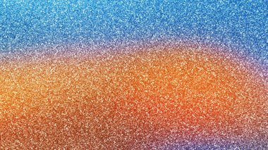 Parçacıklar ve bokeh ile mavi ve sarı renkli soyut arkaplan.