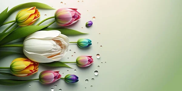 Nature Illustration of a Tulip Flower Bloom