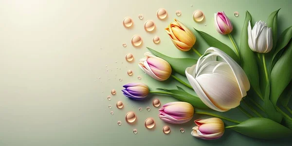Illustration of a Tulip Flower Bloom