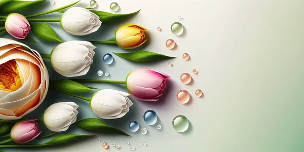 Realistic Illustration of a Tulip Flower Blooming