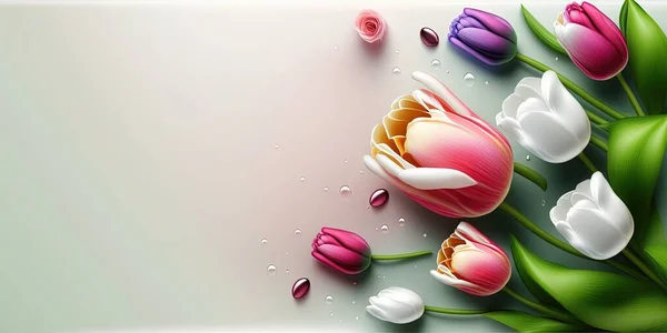 Realistic Flower Illustration of a Tulip Bloom
