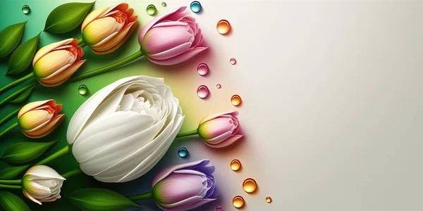 Realistic Illustration of a Tulip Bloom
