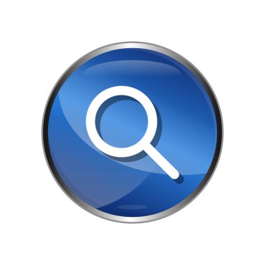 3D search button icon for graphic design needs and website...
